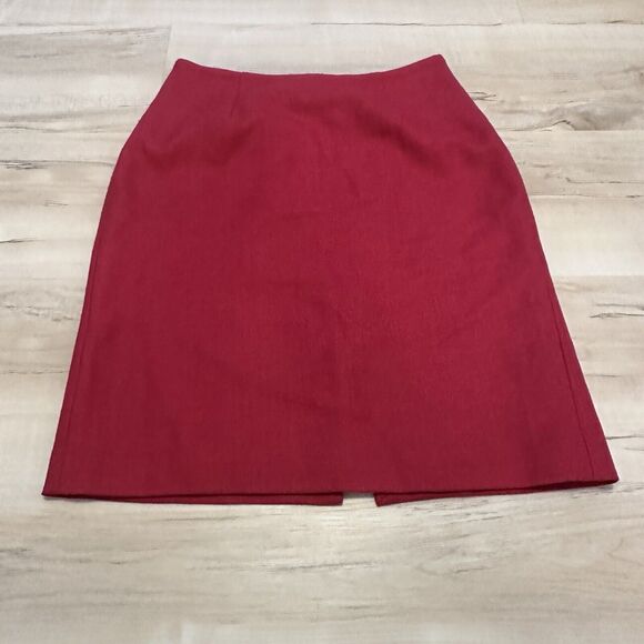 Hobbs London Women 8 Skirt Wool Blend A Line Lined Red Christmas - Picture 1 of 7